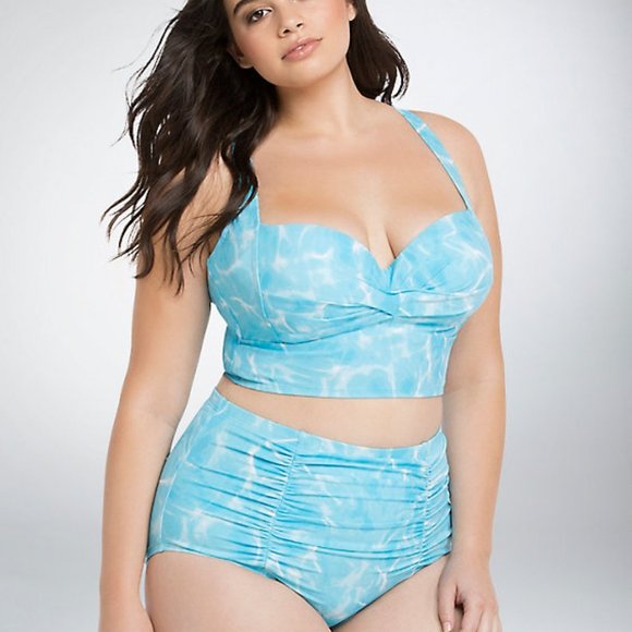 torrid Other - Torrid Light Blue Twist Front Ocean 2 Piece Swim